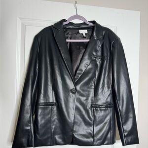 Sofia by Sofia Vergara Black Faux Leather Jacket
